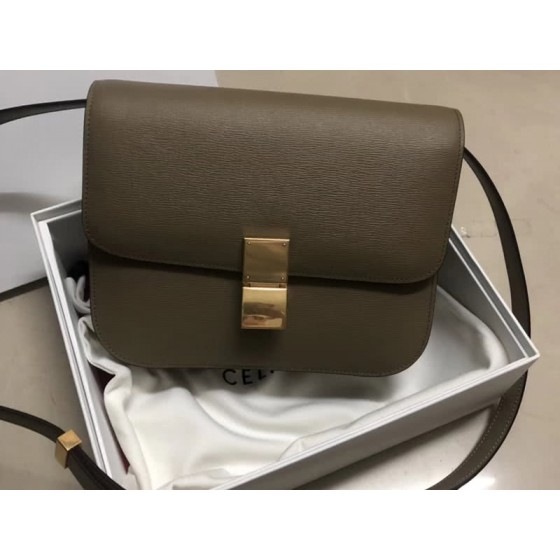 Celine Medium Classic Bag In Box Calfskin Khaki