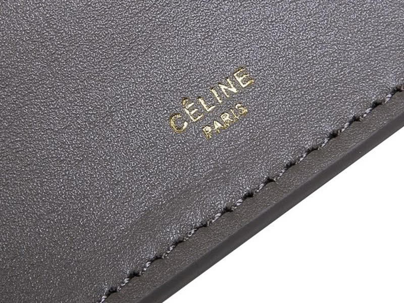 Celine Calf Leather Shoulder Bag Grey 6