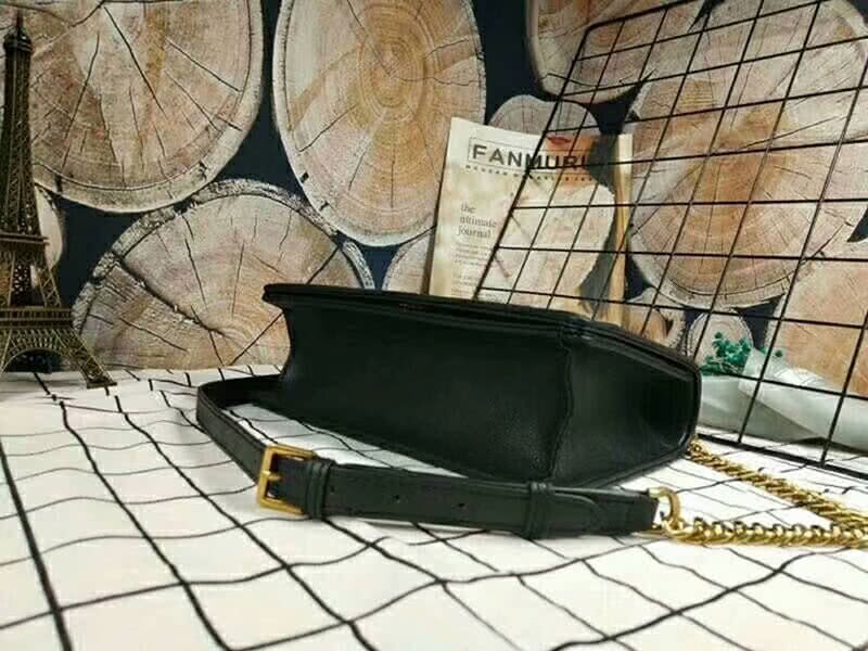 Dior Diorama Calfskin Aged Gold Hardware Bag Black d1771 3