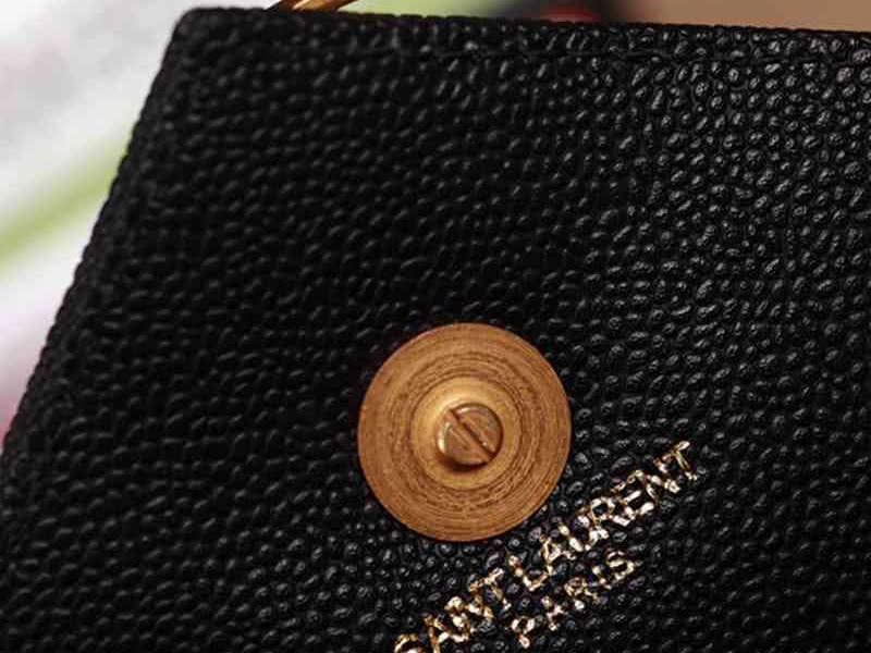 Ysl Medium Monogramme Satchel Black Grain Poudre Textured Matelasse Leather 8