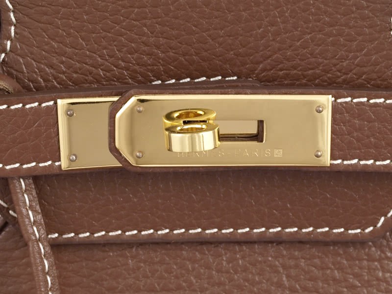 Hermes Birkin 35cm Clemence Barenia With Golden Hardware 7