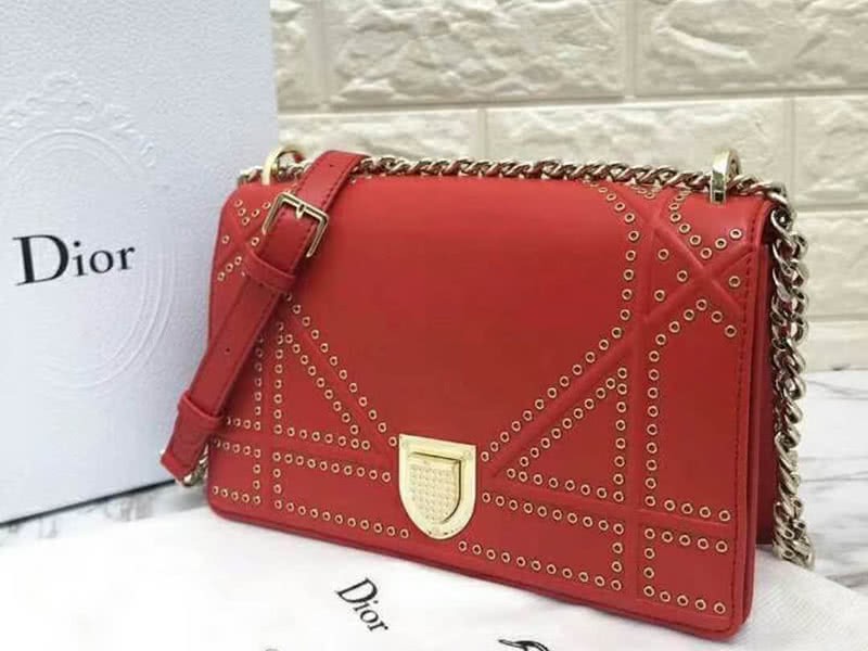 Dior Diorama Calfskin Bag Red d0422-13 3