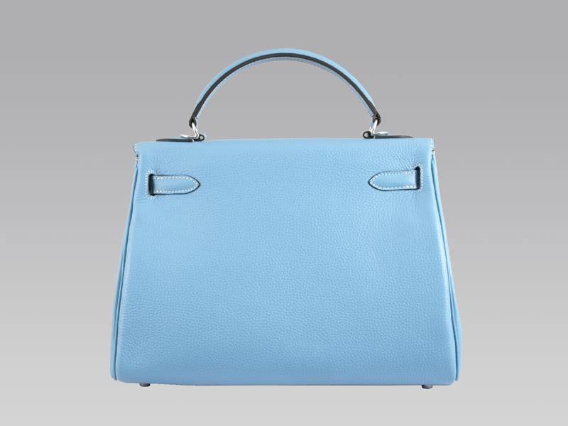 Hermes Kelly 32cm Togo Leather Clemence Blue Jean 4