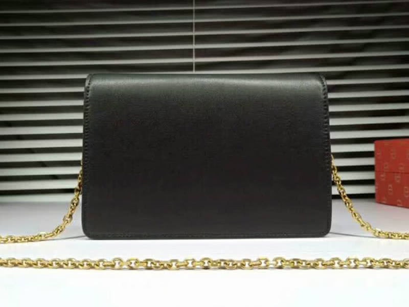 Dior Saddle Calfskin Leather Clutch Black d6620 4