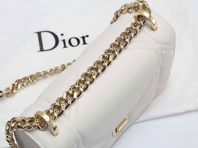 Dior Small Diorama Lambskin Bag White d05264 7
