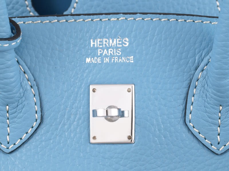 Hermes Birkin 30cm Togo Clemence Blue Jean 9