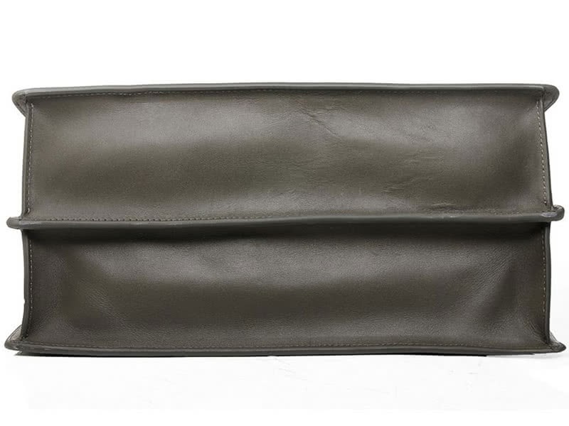 Celine Calf Leather Shoulder Bag Dark Green 5