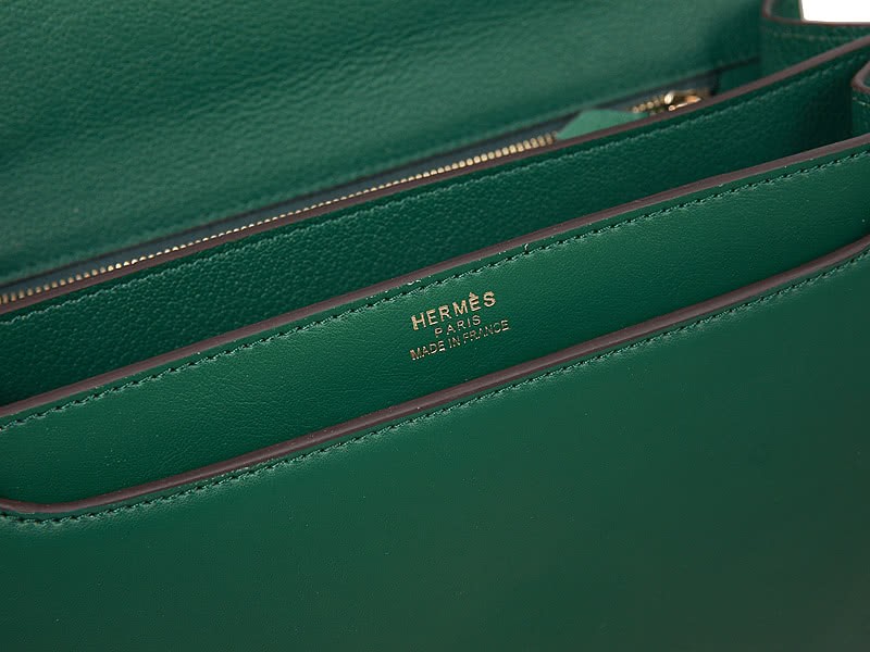 Hermes Stirrup Shoulder Bag Green 8