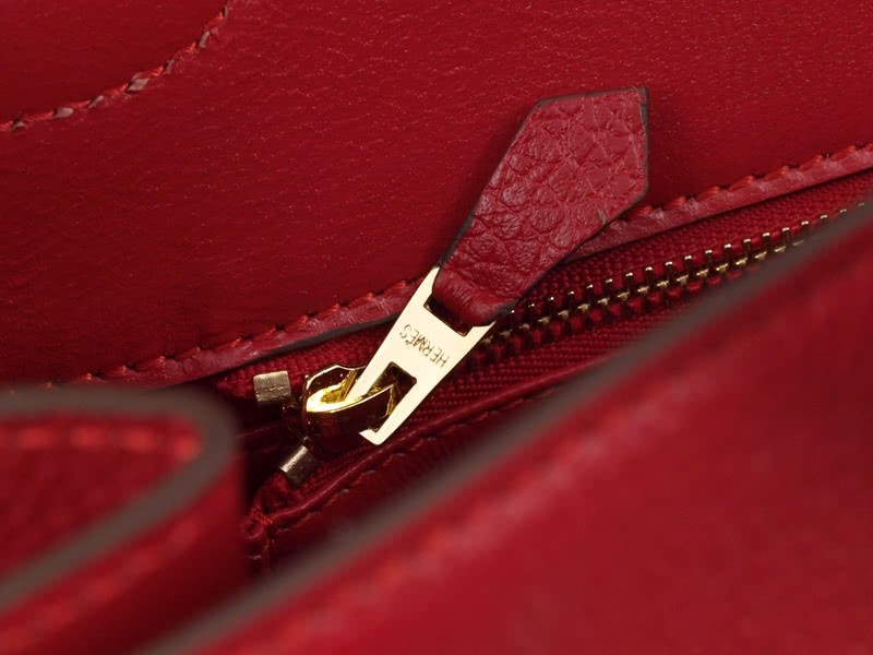 Hermes Birkin 35cm Clemence Rouge Vif With Golden Hardware 10