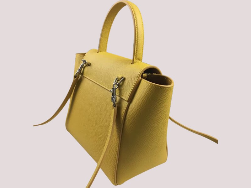 Celine Nano Belt Bag In Grained Calfskin Yellow 200ce 4