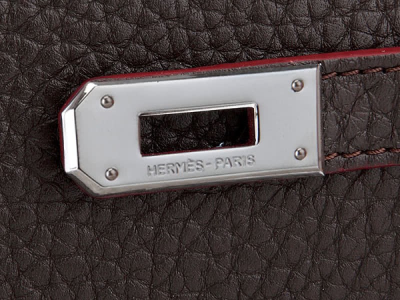 Hermes Dogon Togo Original Leather Kelly Long Wallet Choco 4