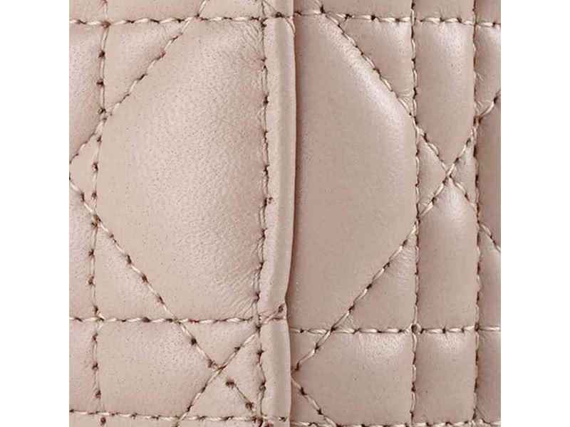 Dior Nano Leather Bag Gold Hardware Beige 4