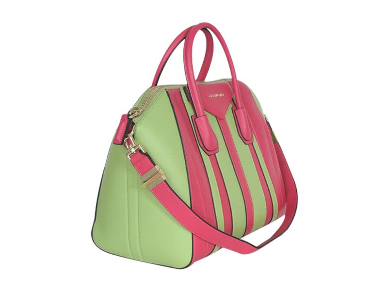 Givenchy Large Antigona Bag Bi-Color Hot Pink Green 2