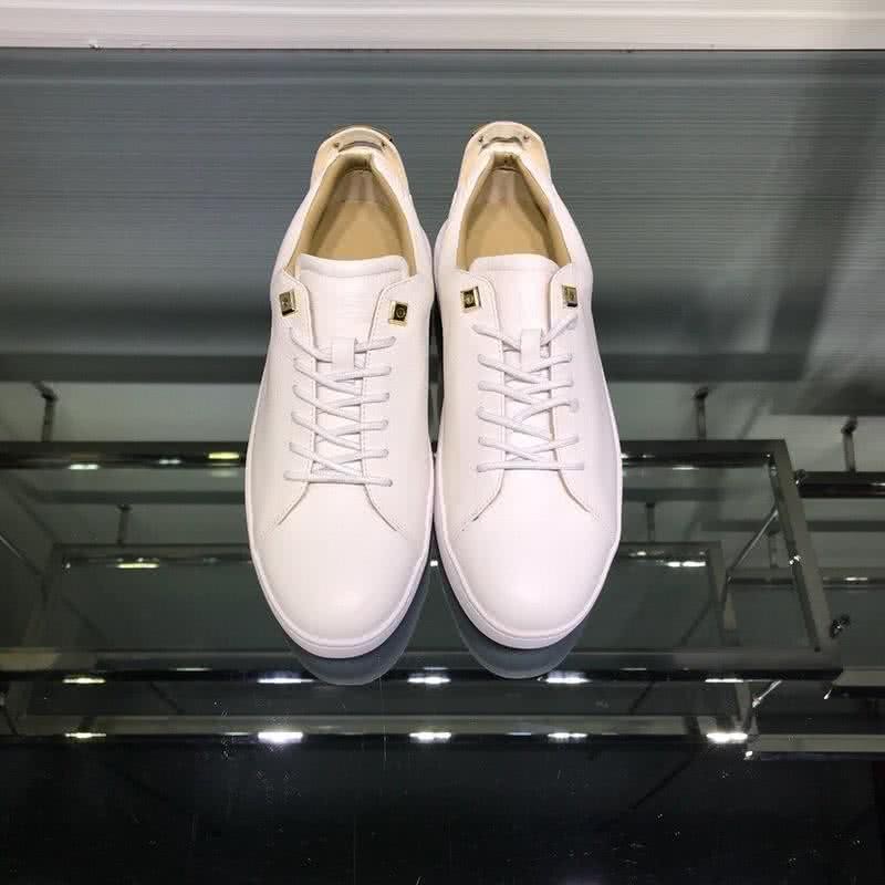 Buscemi Sneakers White Leather Golden Shoe Tail Men 2
