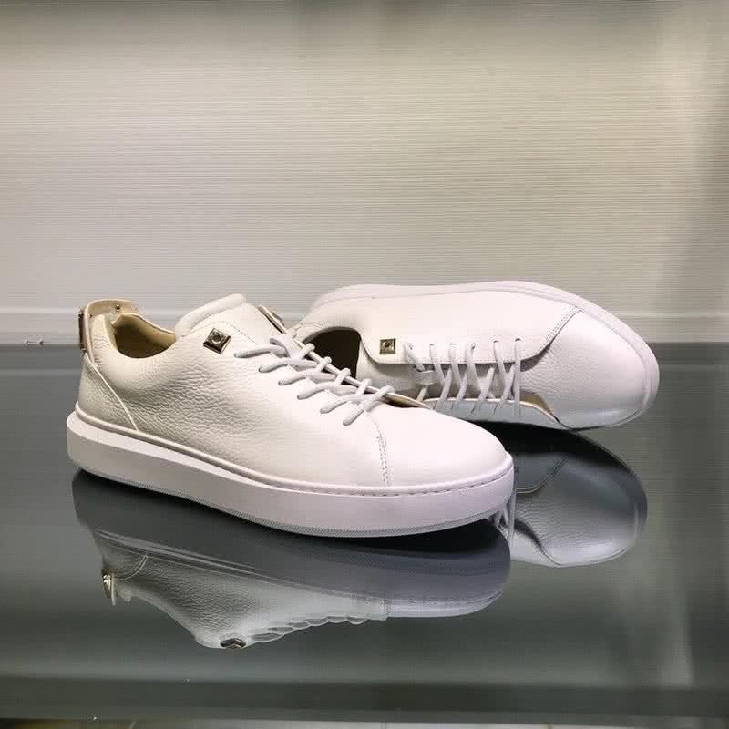 Buscemi Sneakers White Leather Golden Shoe Tail Men 4