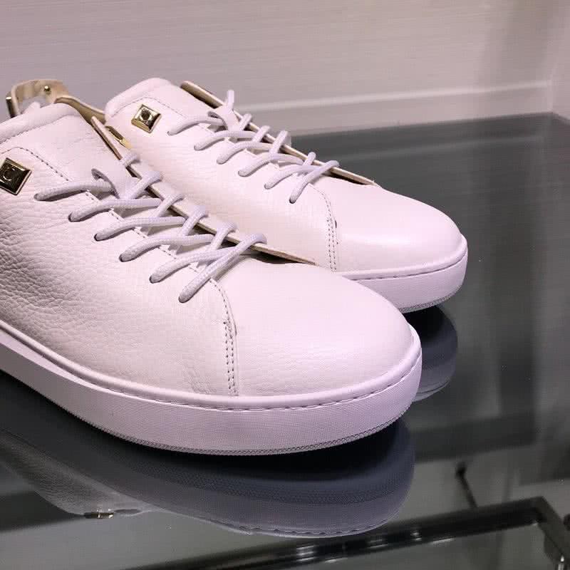 Buscemi Sneakers White Leather Golden Shoe Tail Men 6