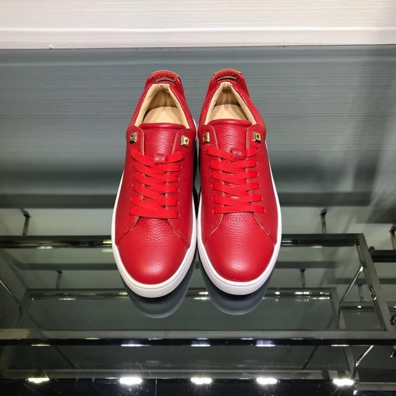 Buscemi Sneakers Leather Red Upper White Sole Men 2