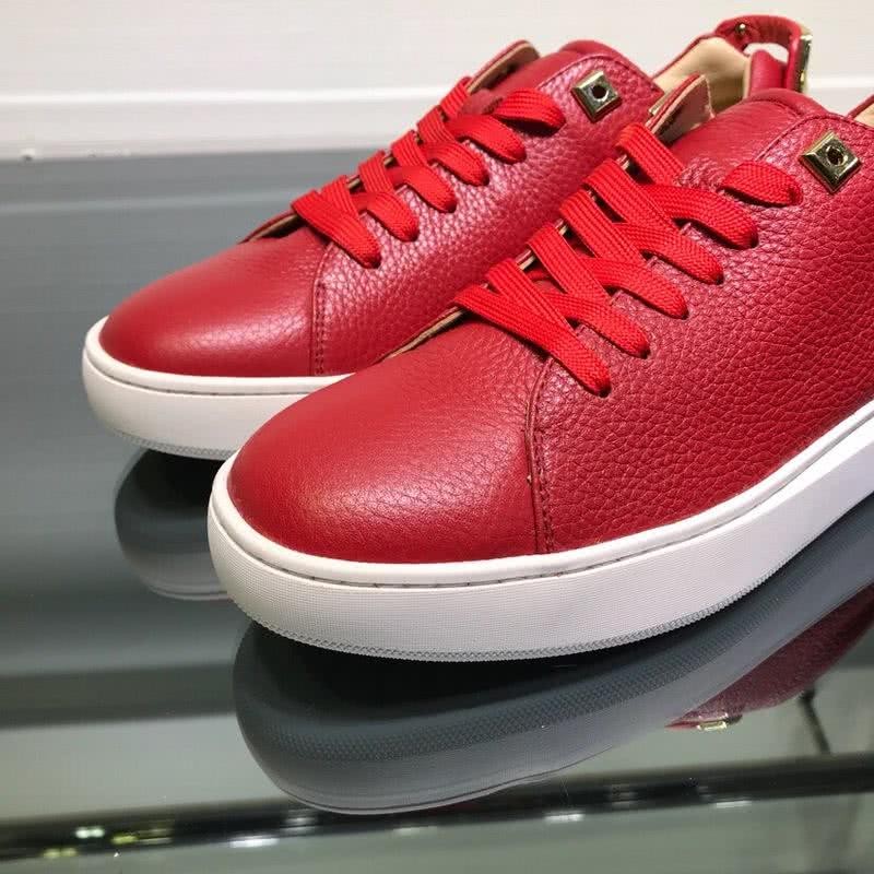 Buscemi Sneakers Leather Red Upper White Sole Men 6