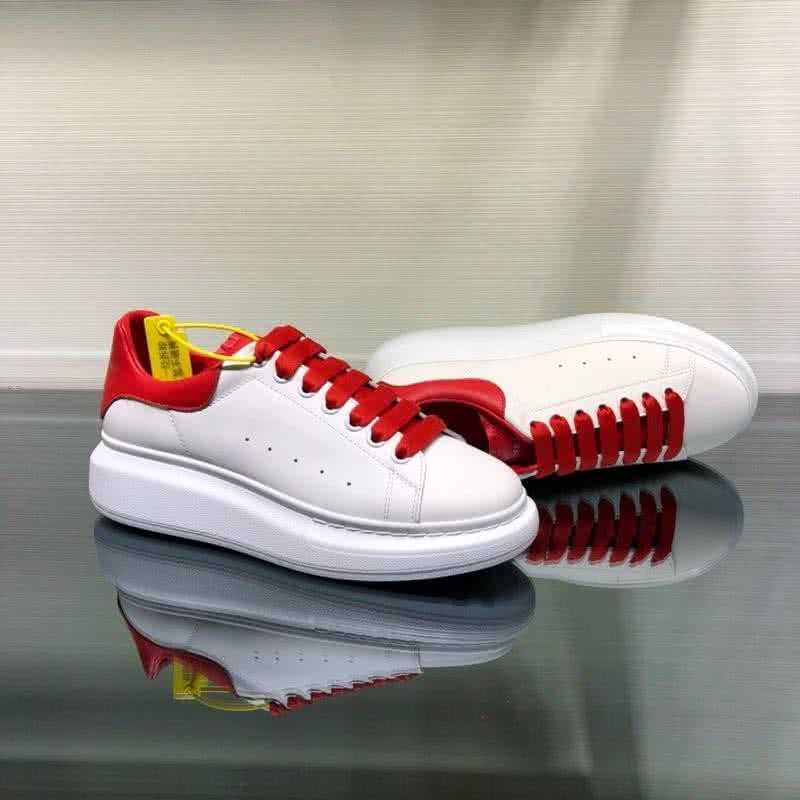 Alexander McQueen Sneakers Red Shoelaces White Men 4