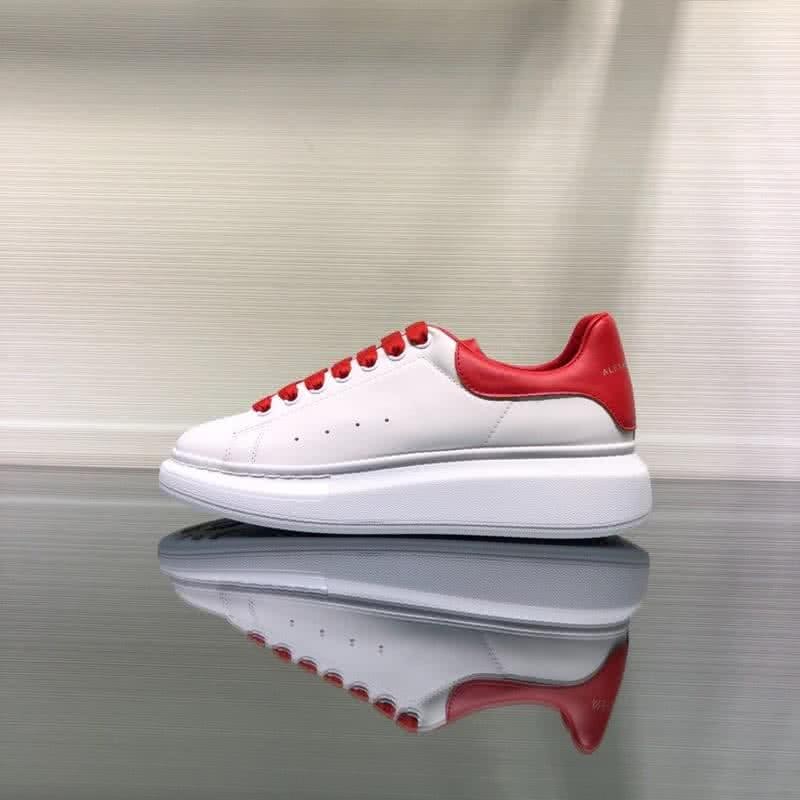 Alexander McQueen Sneakers Red Shoelaces White Men 5