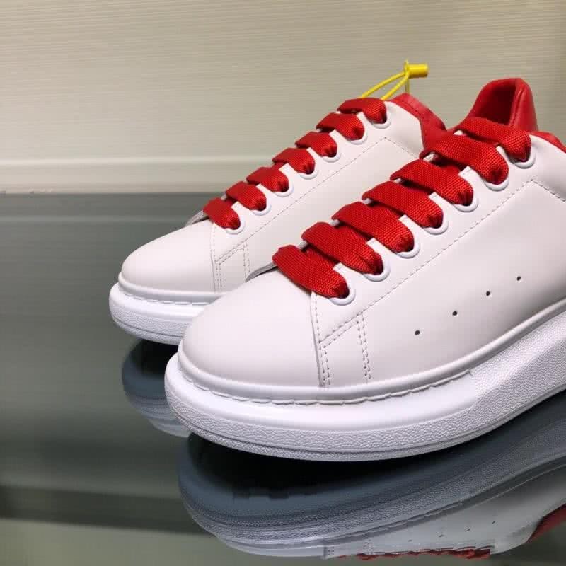Alexander McQueen Sneakers Red Shoelaces White Men 7