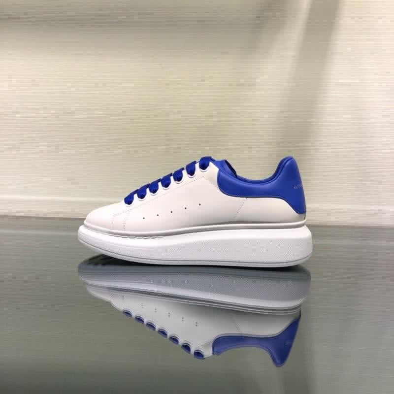Alexander McQueen Sneakers Blue Shoelaces White Men 6
