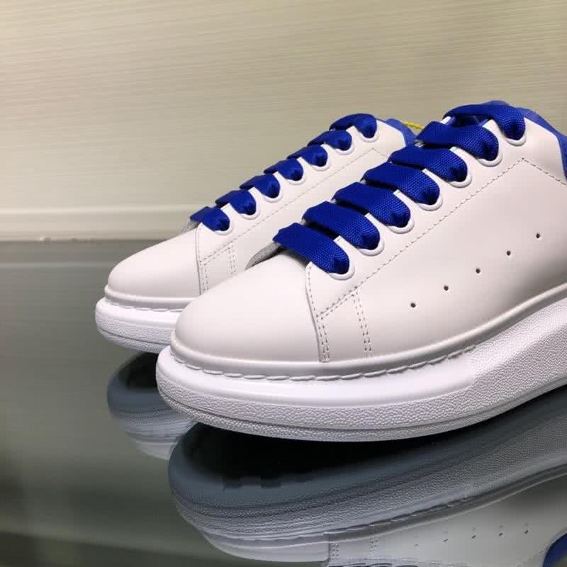 Alexander McQueen Sneakers Blue Shoelaces White Men 7