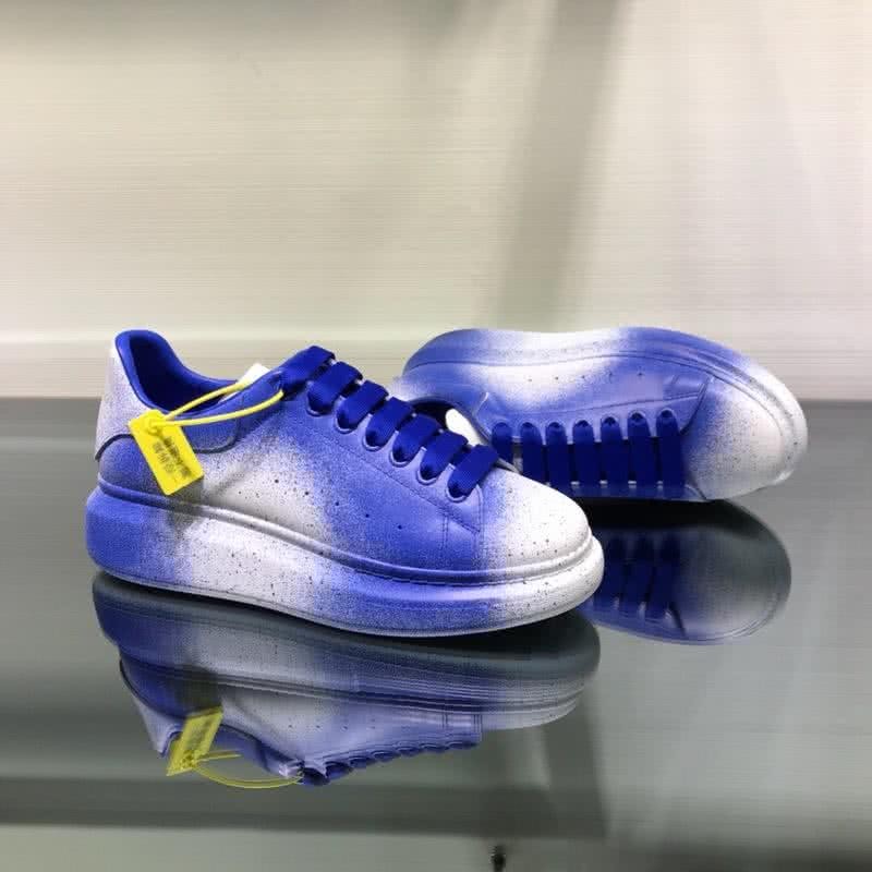 Alexander McQueen Sneakers Leather Blue White Men 4