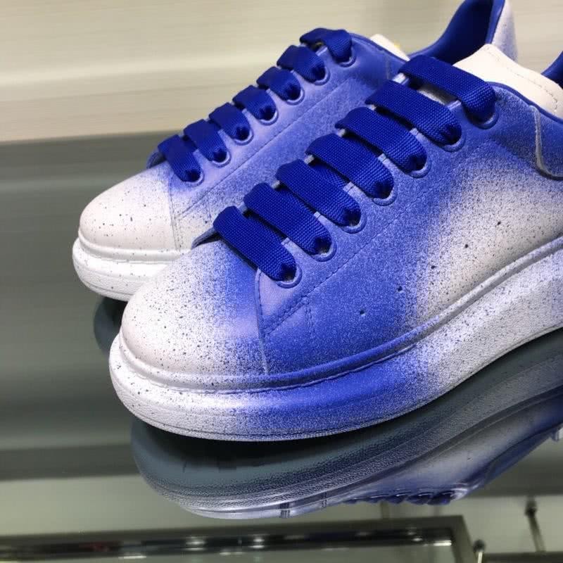 Alexander McQueen Sneakers Leather Blue White Men 6