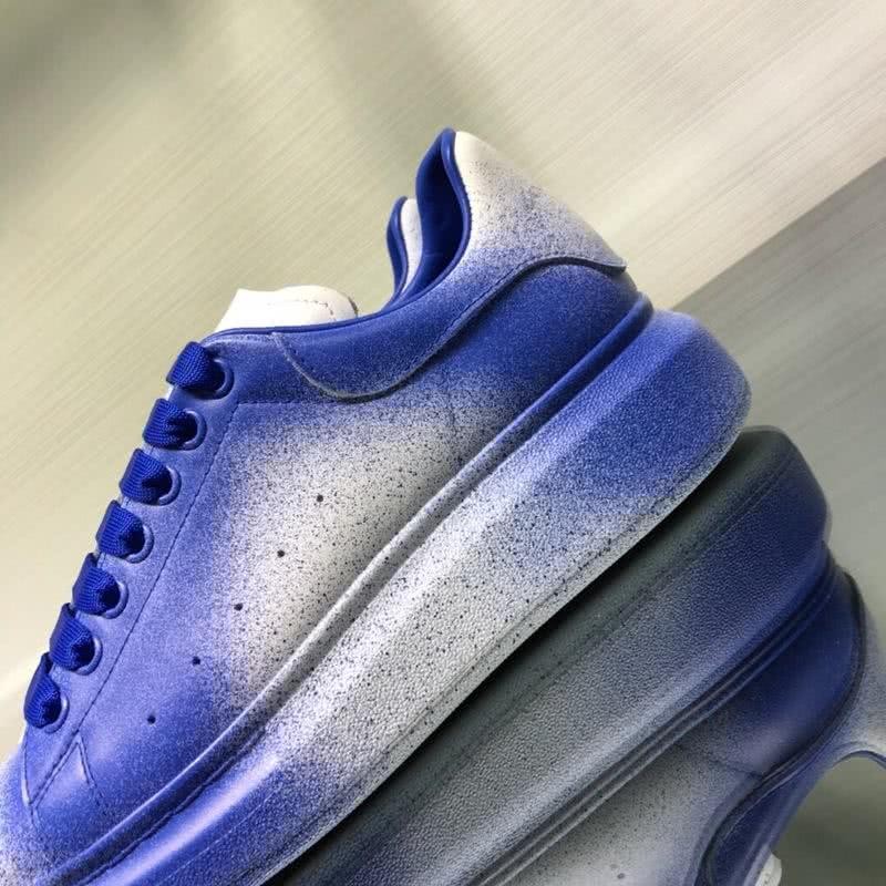 Alexander McQueen Sneakers Leather Blue White Men 7