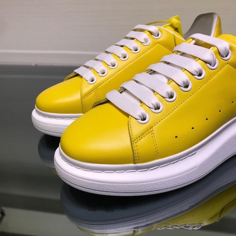 Alexander McQueen Sneakers Leather Yellow Upper White Sole Men 7