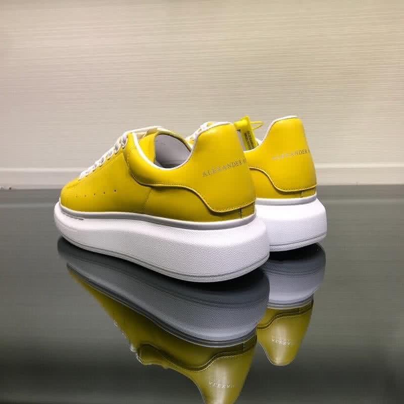 Alexander McQueen Sneakers Leather Yellow Upper White Sole Men 9