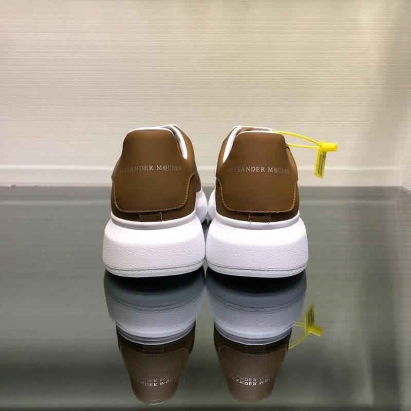 Alexander McQueen Sneakers Leather Brown Upper White Sole Men 8