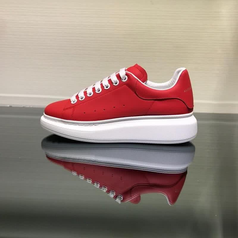 Alexander McQueen Sneakers Leather Red Upper White Sole Men 5