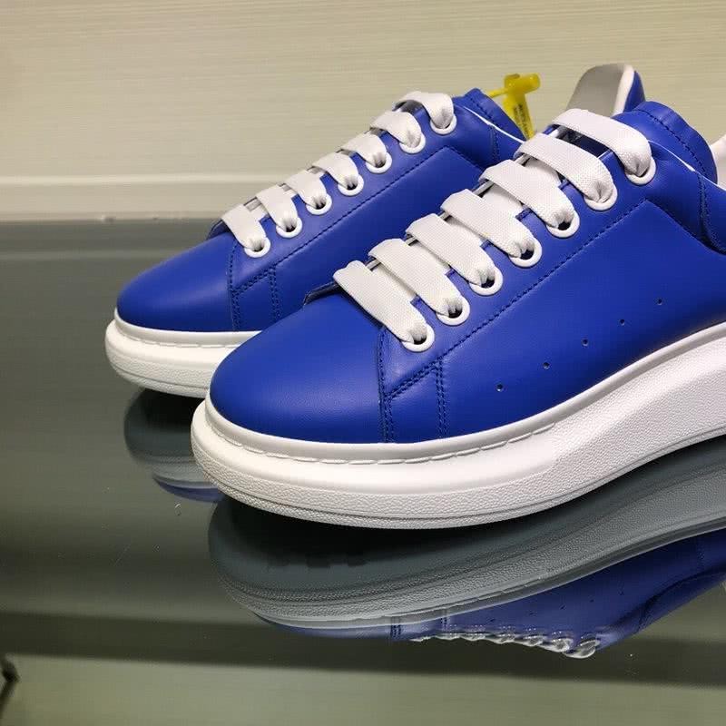 Alexander McQueen Sneakers Leather Blue Upper White Sole Men 7