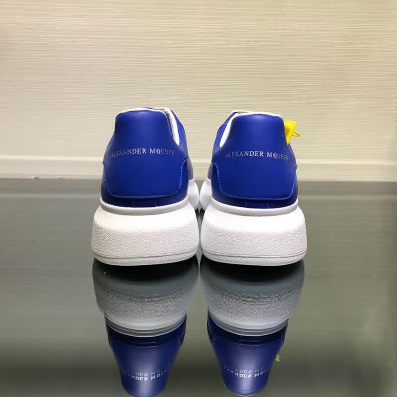 Alexander McQueen Sneakers Leather Blue Upper White Sole Men 9