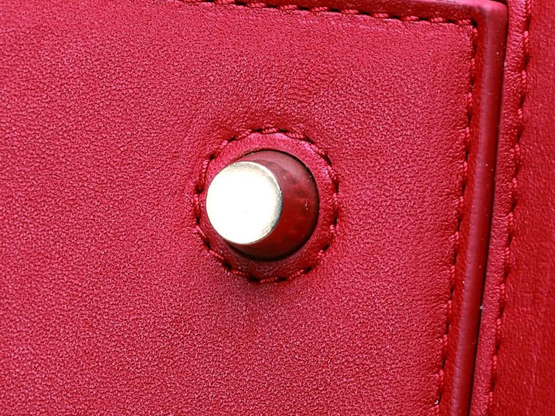 Celine Tie Nano Top Handle Bag Leather Red 6