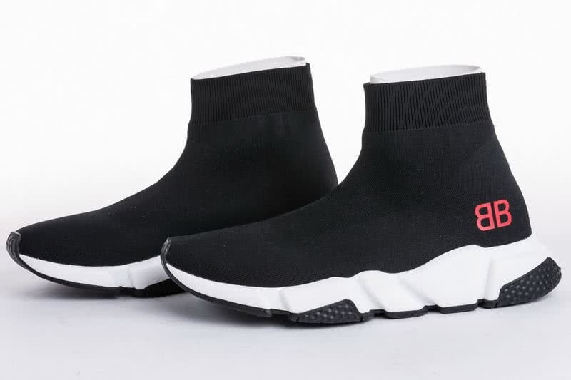 Balenciaga Speed Sock Boots black White Red BB 3