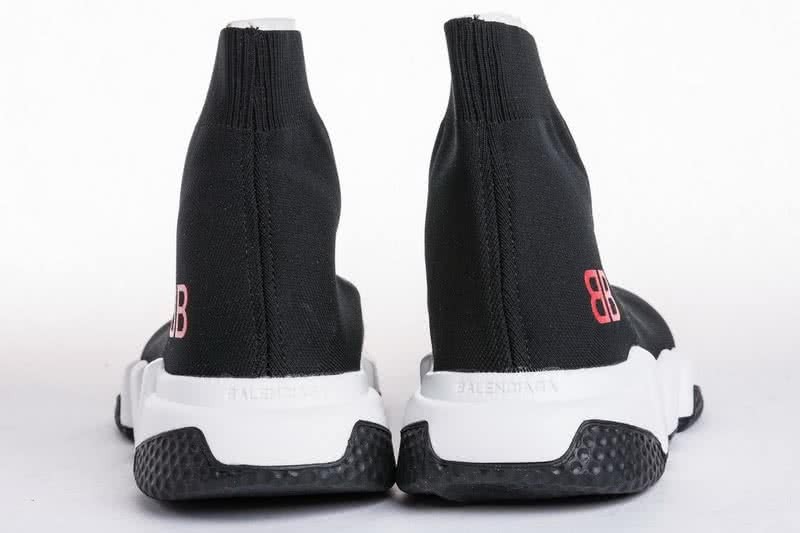 Balenciaga Speed Sock Boots black White Red BB 5