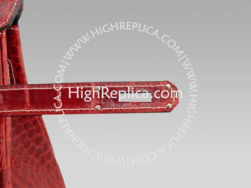 Hermes Birkin 35 Cm Red Mock Croc 14