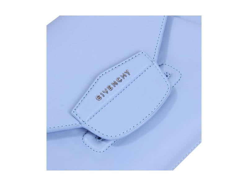 Givenchy Antigona Envelope Clutch Grained Leather Blue 3