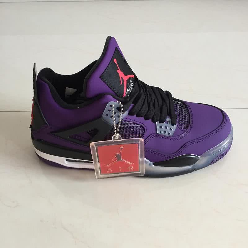 Air Jordan 4 Shoes Purple And Grey Men 3