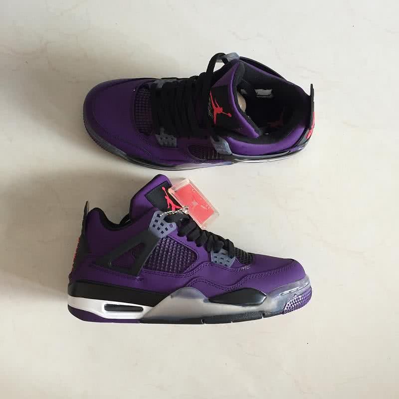 Air Jordan 4 Shoes Purple And Grey Men 6