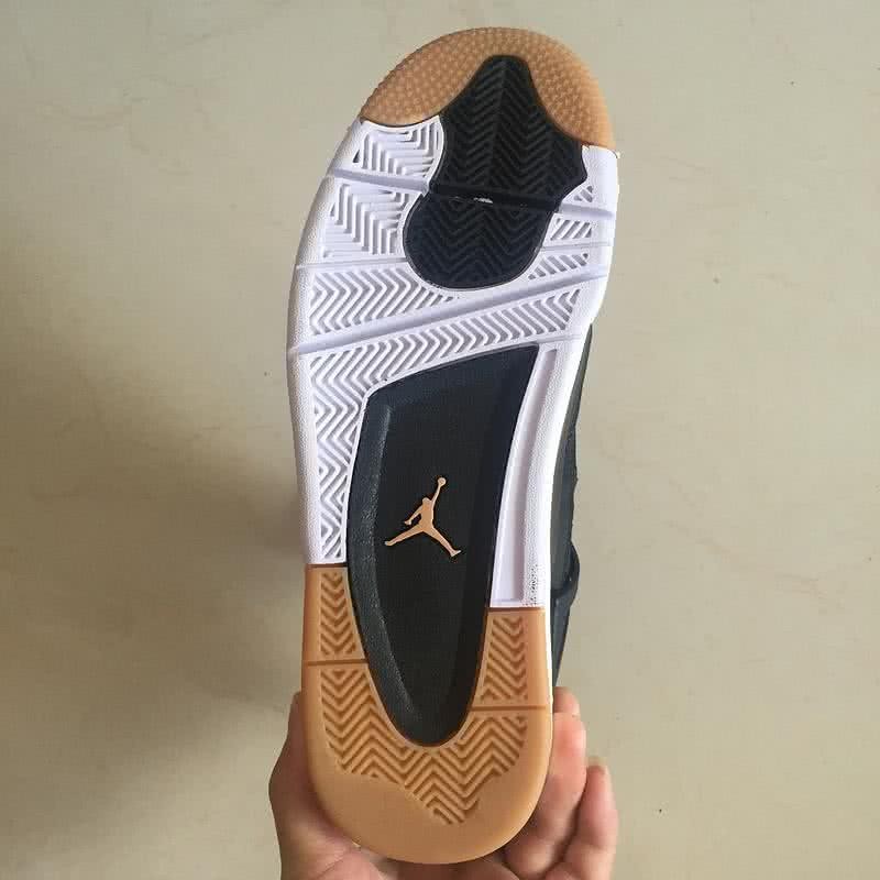 Air Jordan 4 Shoes White And Black Men 5