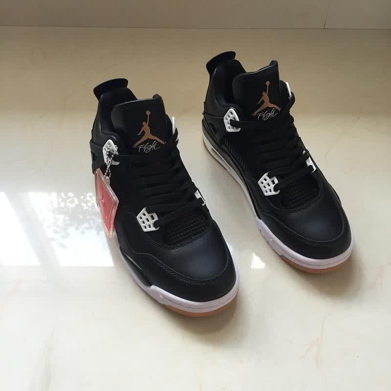 Air Jordan 4 Shoes White And Black Men 2
