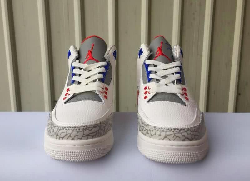 Air Jordan 3 Shoes White Red And Blue Men 2