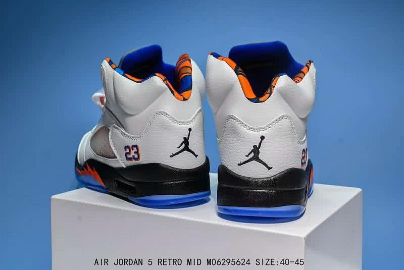 Air Jordan 5 Blue And Orange Men 2