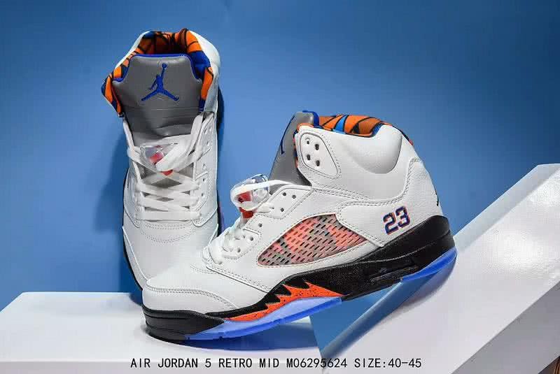 Air Jordan 5 Blue And Orange Men 6