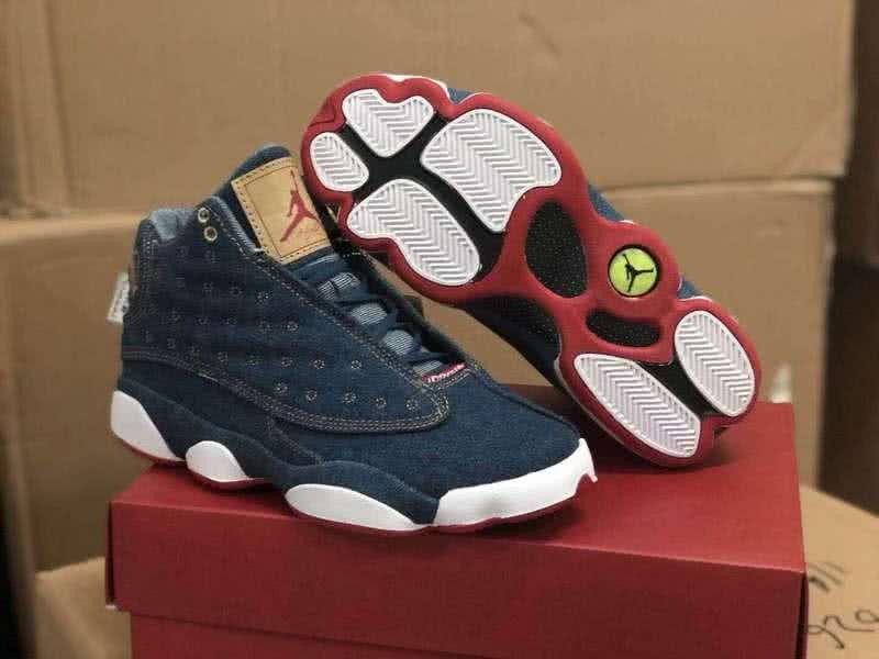 Air Jordan 13 All Jean Upper White And Red Sole Men 1