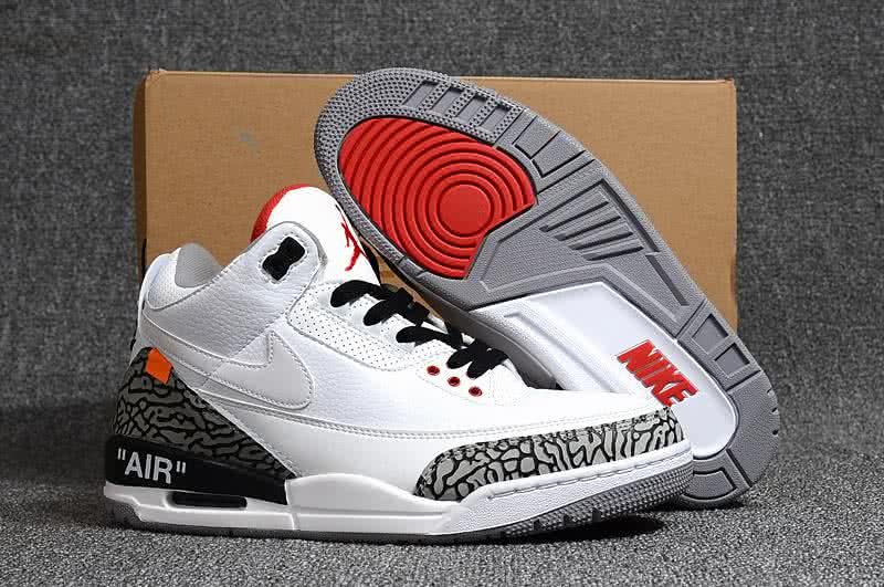 Air Jordan 3 Shoes White And Grey Men 1